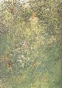 Carl Larsson in the Hawthorn Hedge Sweden oil painting artist